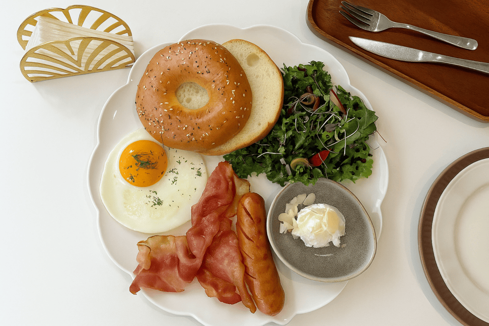 Brunch at RAUM impresses with its elegant presentation, vibrant colors, and fresh flavors